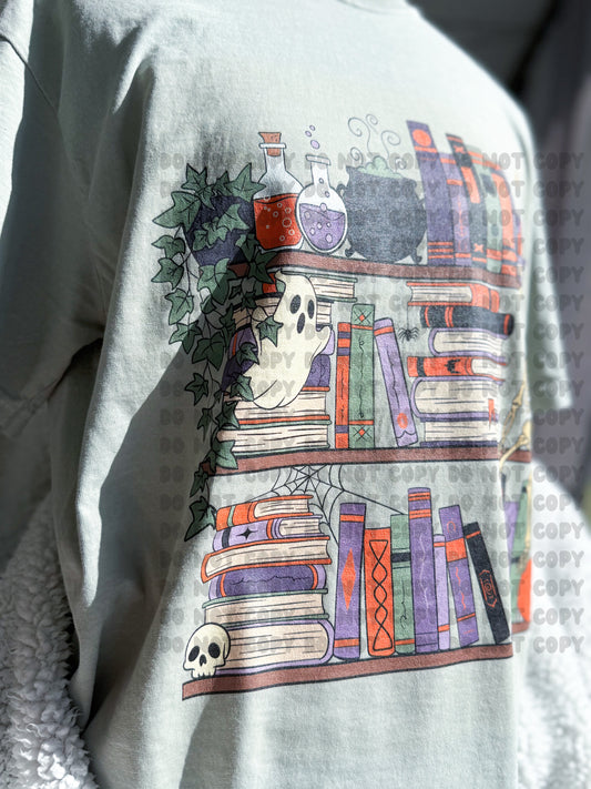 Spooky Bookshelf T-shirt
