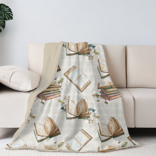 Magnolia Magic Sherpa Blanket, Neutrals, Books by Candlelight Event Exclusive
