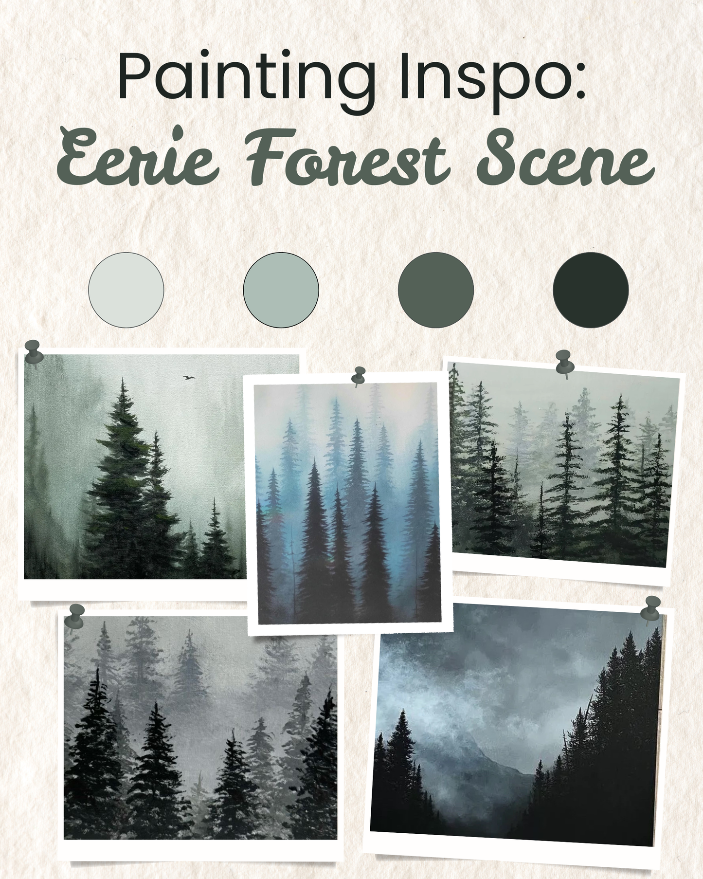 Bookish Paint and Sip - Eerie Forest Scene